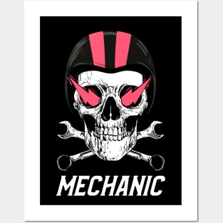 Skull Mechanic Posters and Art